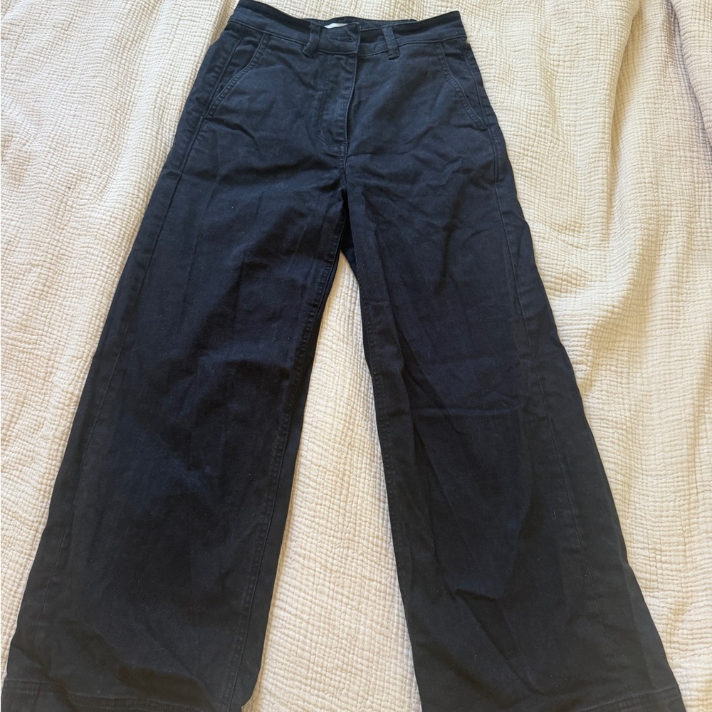 Everlane Black Flare Jeans with Wide Leg